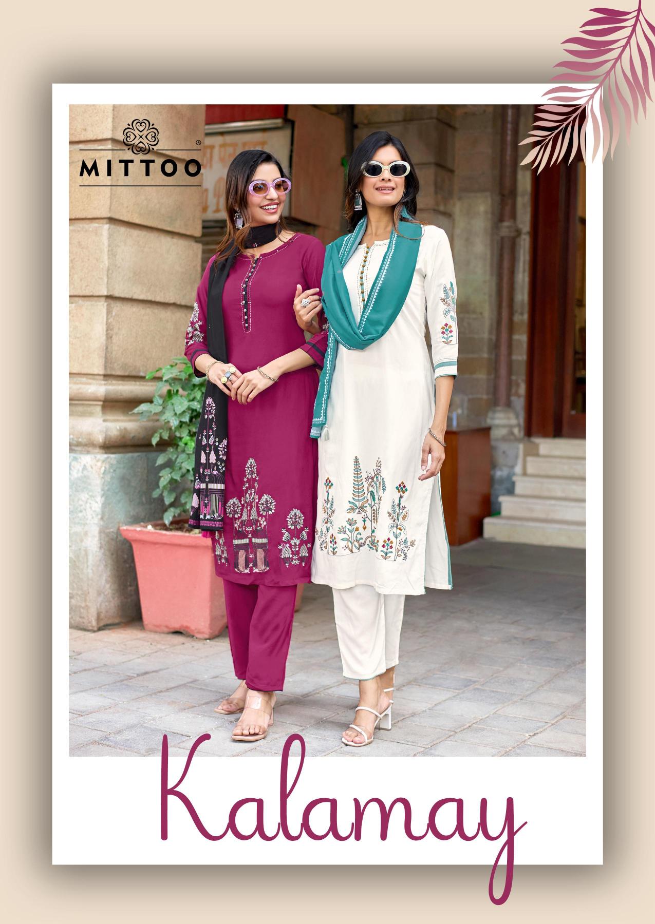 Mittoo Kalamay catalog rayon wholesale kurtis