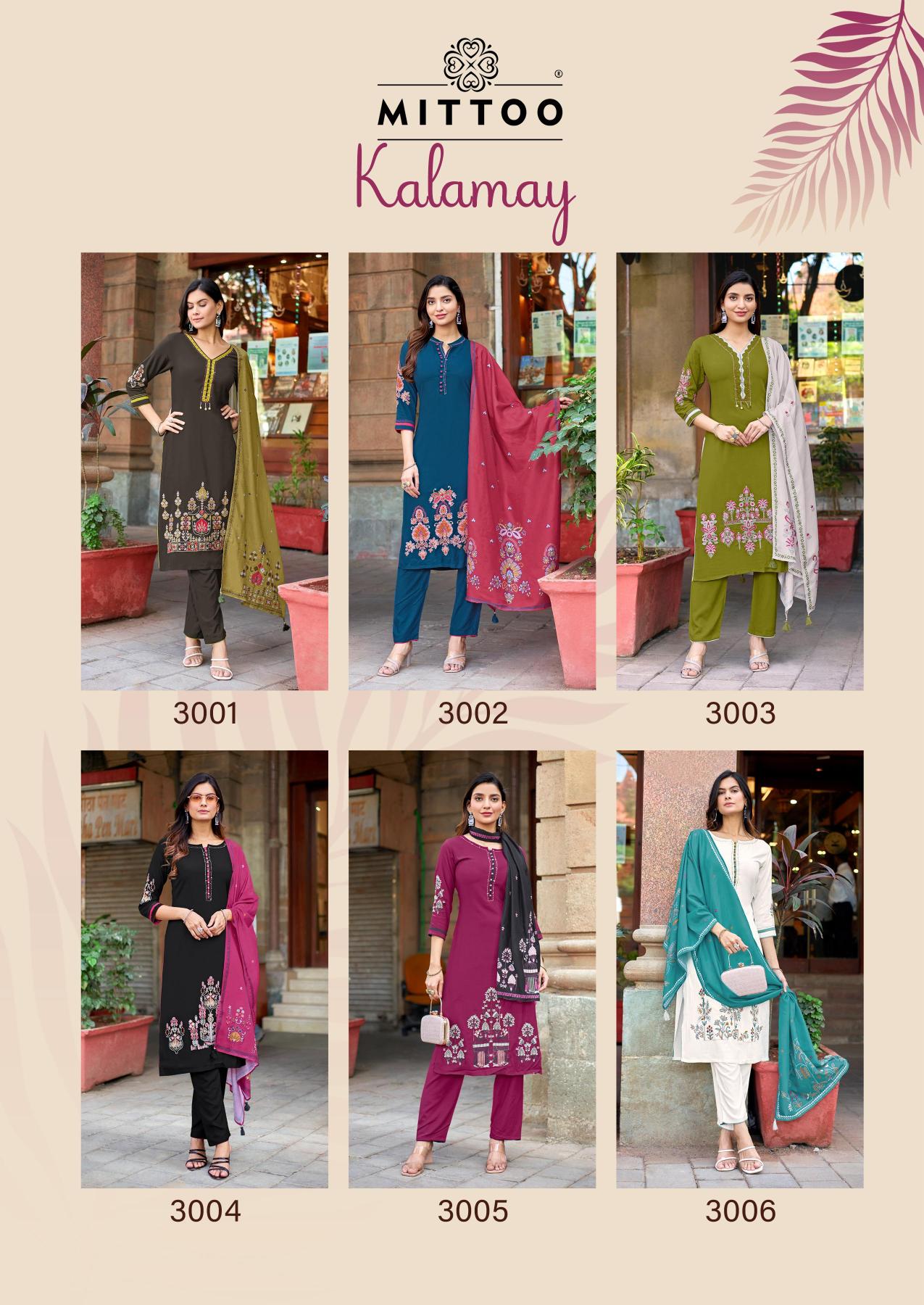 Mittoo Kalamay catalog rayon wholesale kurtis