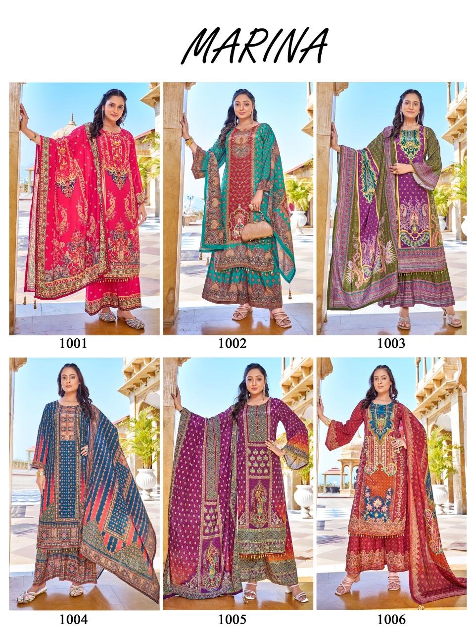 Mukesh Marina catalog pakistani style kurtis 