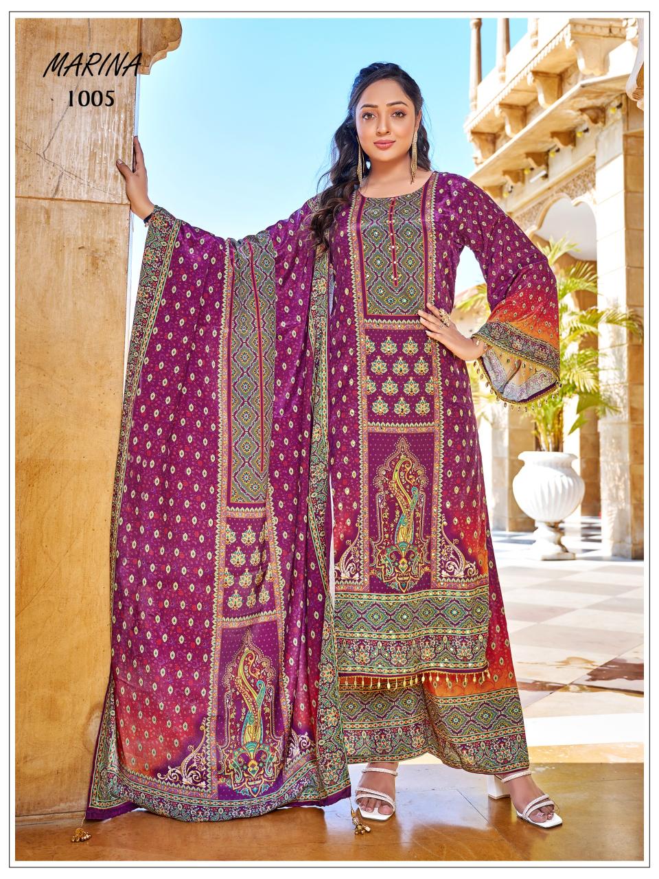 Mukesh Marina catalog pakistani style kurtis 