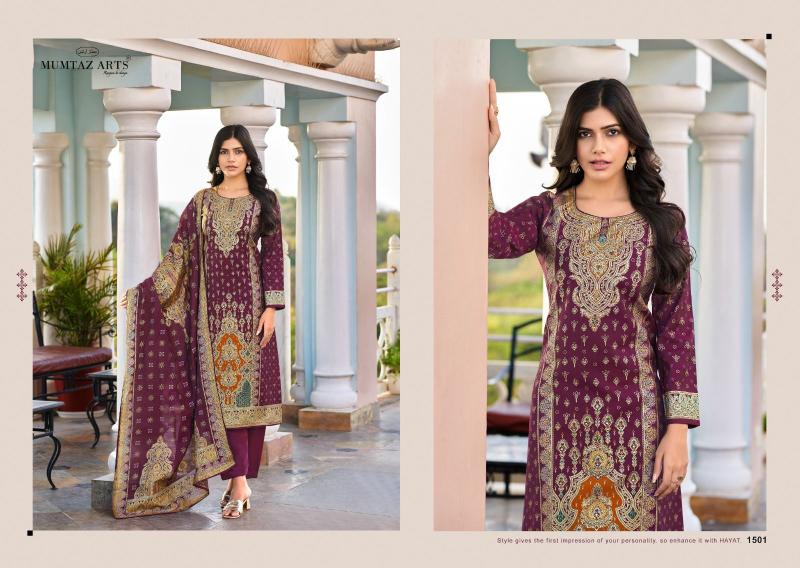 Mumtaz Arts Nasrin catalog unstitched dress material wholesale