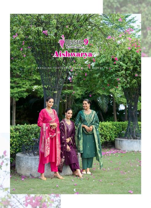 Mystic 9 Aishwariya vol 1 catalog designer kurtis wholesale in pune