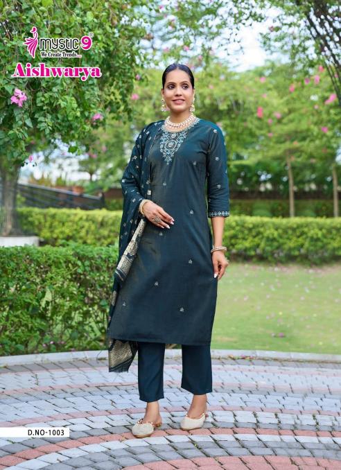 Mystic 9 Aishwariya vol 1 catalog designer kurtis wholesale in pune