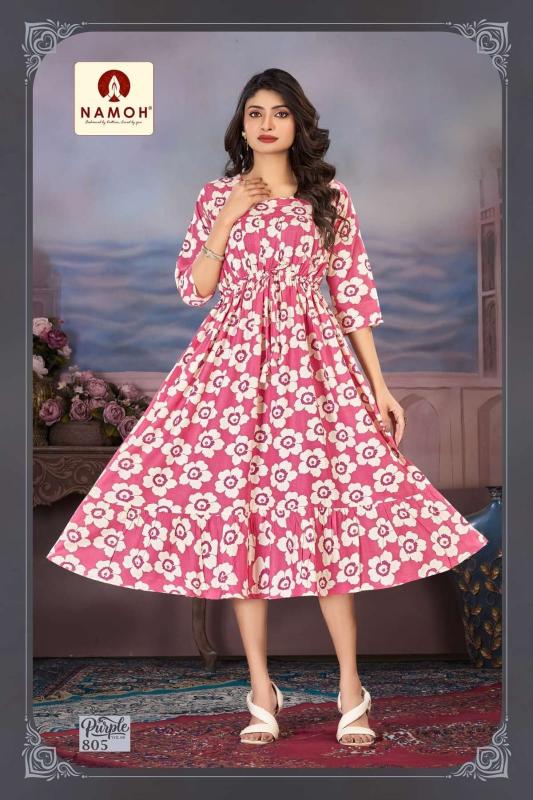 Namoh Purple catalog Kurti Wholesale catalog