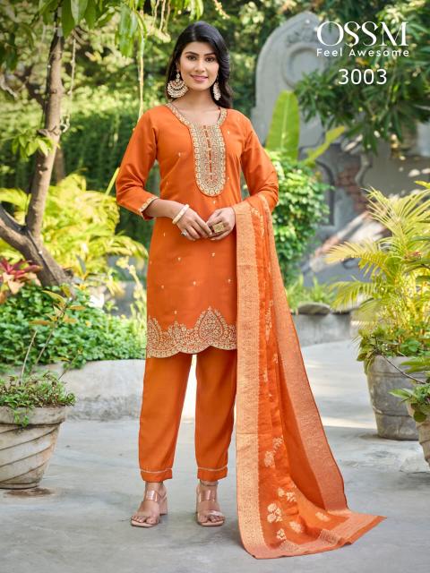 Ossm Mannat Vol 3 0.2 catalog Modal Foil Print Kurti Pant