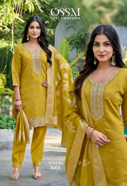 Ossm Mannat Vol 3 0.2 catalog Modal Foil Print Kurti Pant