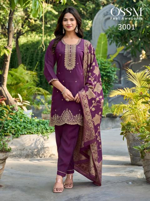 Ossm Mannat Vol 3 0.2 catalog Modal Foil Print Kurti Pant