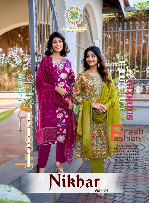 Passion Tree Nikhaar Vol 4 Catalog kurtis wholesale market in ernakulam