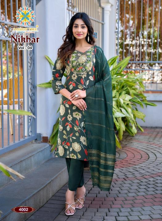 Passion Tree Nikhaar Vol 4 Catalog kurtis wholesale market in ernakulam