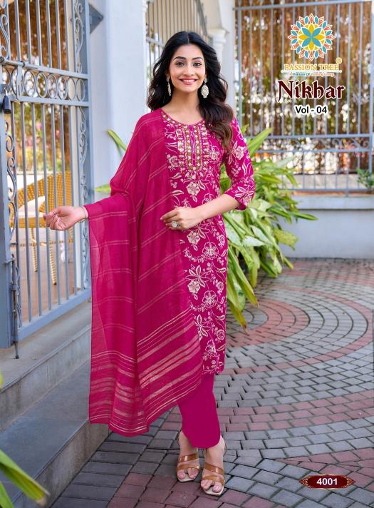 Passion Tree Nikhaar Vol 4 Catalog kurtis wholesale market in ernakulam