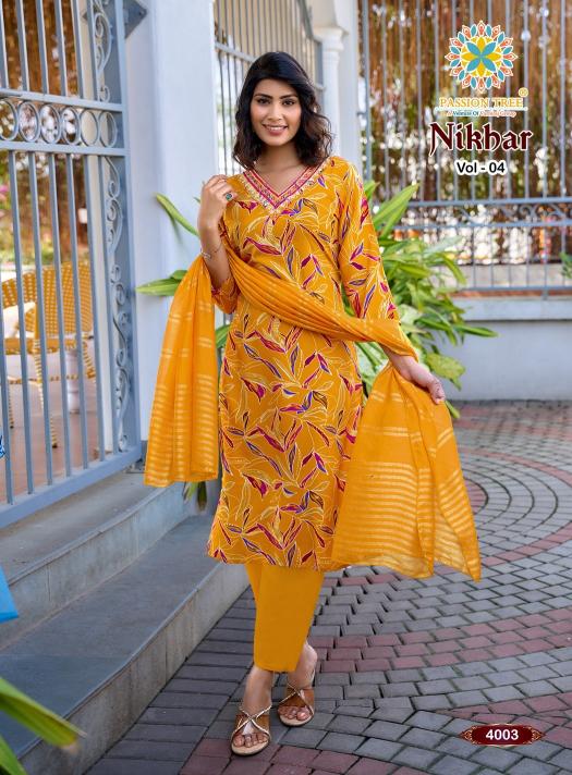 Passion Tree Nikhaar Vol 4 Catalog kurtis wholesale market in ernakulam