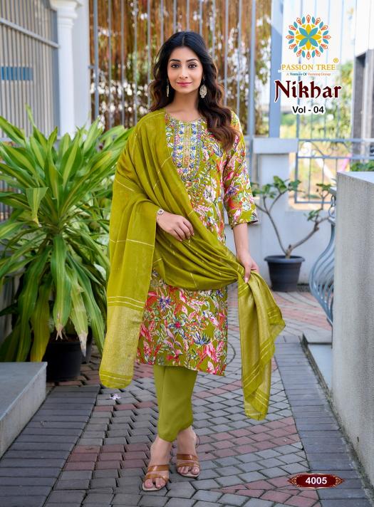 Passion Tree Nikhaar Vol 4 Catalog kurtis wholesale market in ernakulam