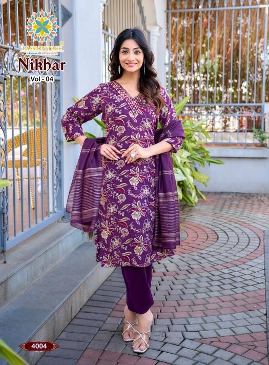 Passion Tree Nikhaar Vol 4 Catalog kurtis wholesale market in ernakulam
