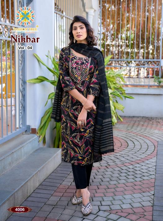 Passion Tree Nikhaar Vol 4 Catalog kurtis wholesale market in ernakulam
