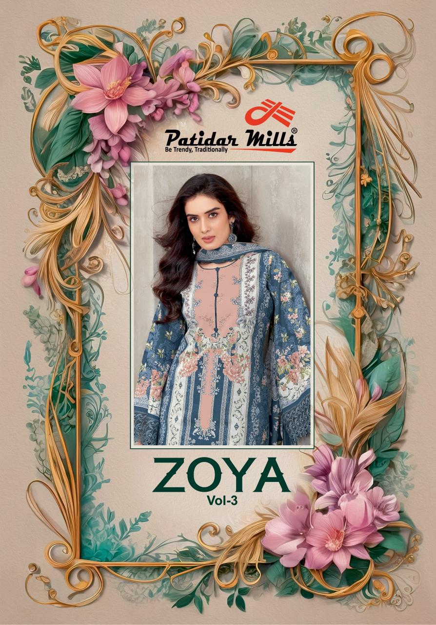 Patidar Zoya Vol-03 – Karachi Dress Material - Wholesale Catalog