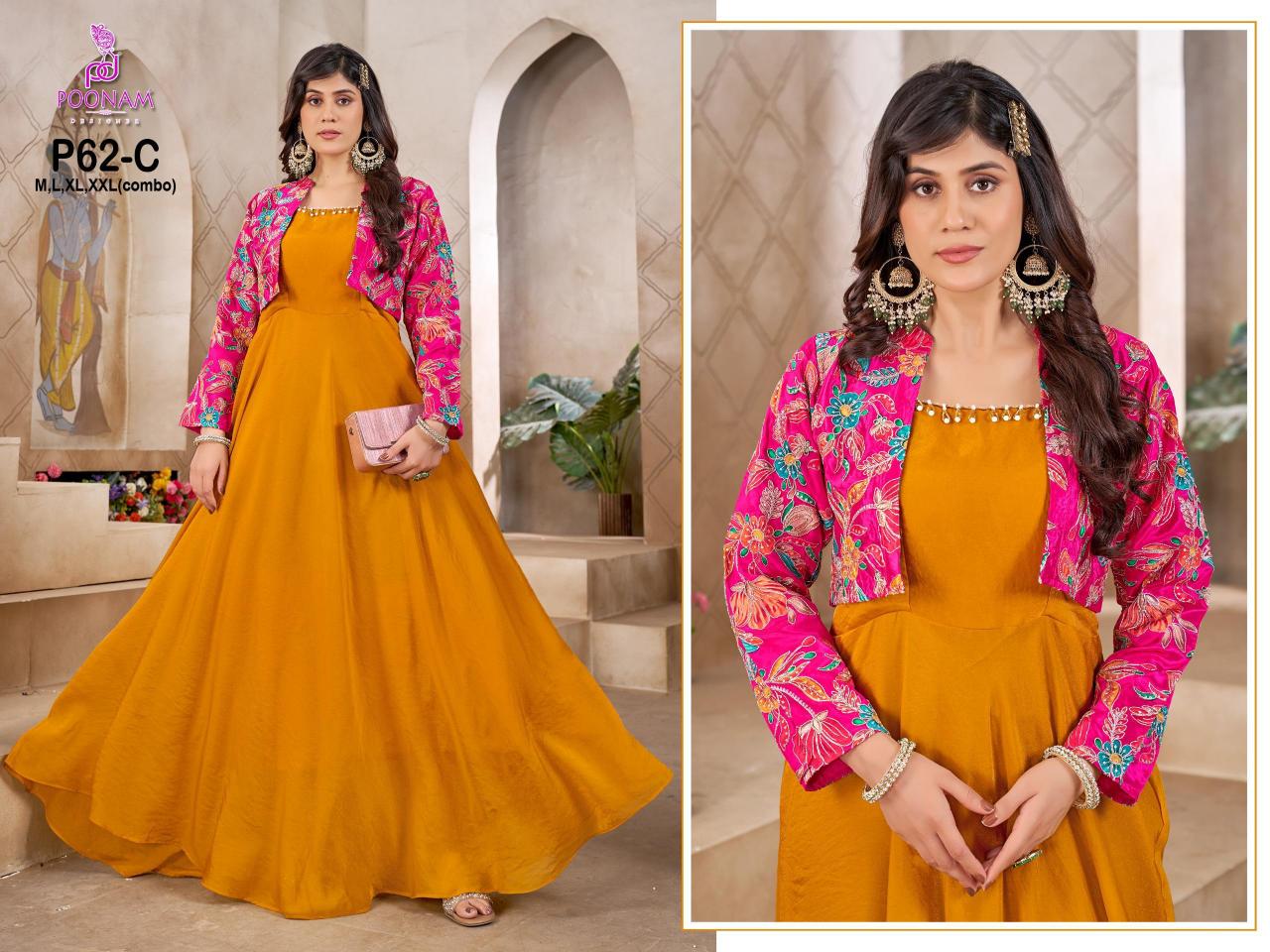 Poonam P62 catalog wholesale long kurti