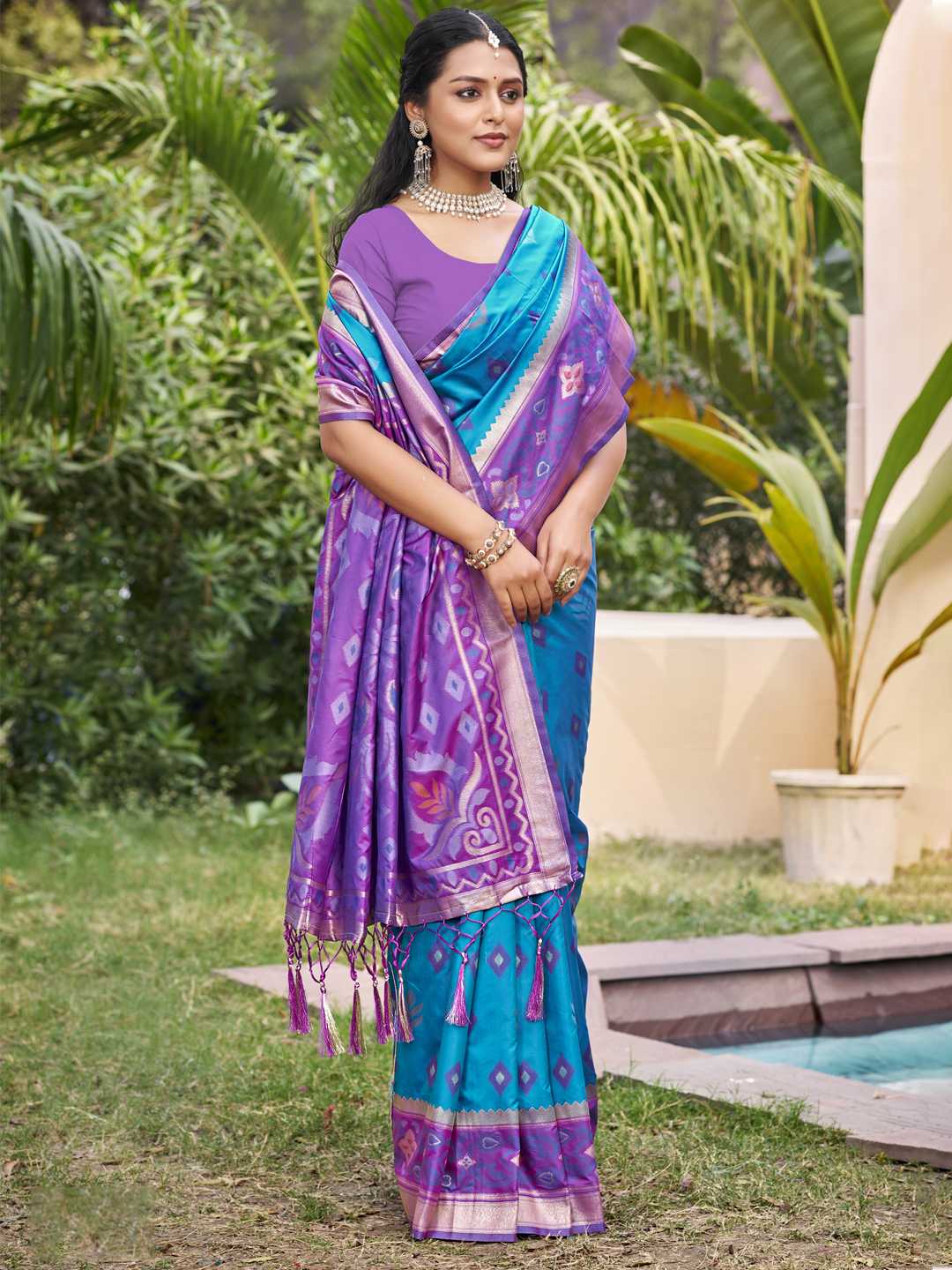 POORVIKA SILK VOL 8 by Astita fancy designer Pochampalli Soft Silk fabric saree wholesale with Fancy latkan