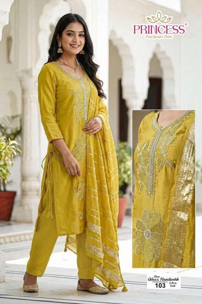 Princess Glass Hand Work catalog roman kurtis 