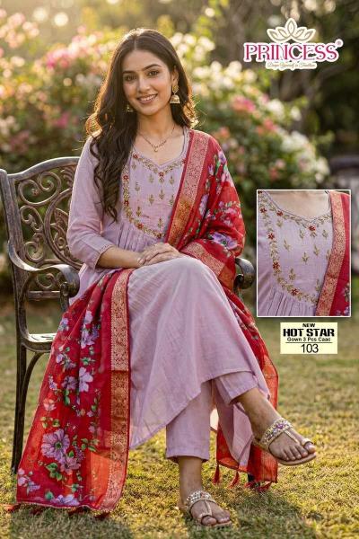 Princess New hot star catalog mal chanderi kurtis 