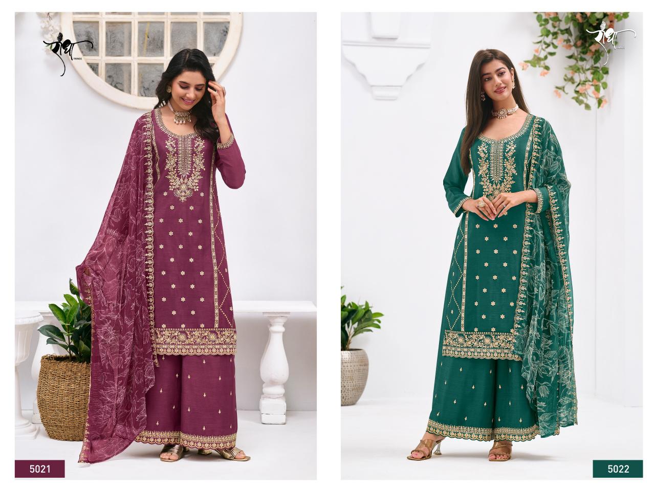 Radha Trendz Jannat catalog Embroidery Work Salwar Kameez