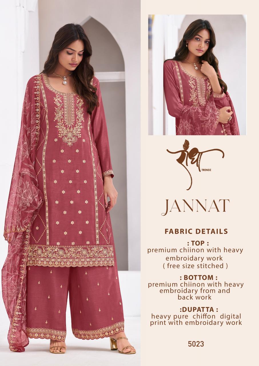 Radha Trendz Jannat catalog Embroidery Work Salwar Kameez