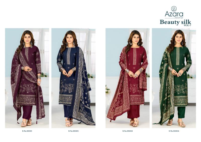 Radhika Azara Beauty Silk Vol 7 catalog wholesale dress material shops in tirupur