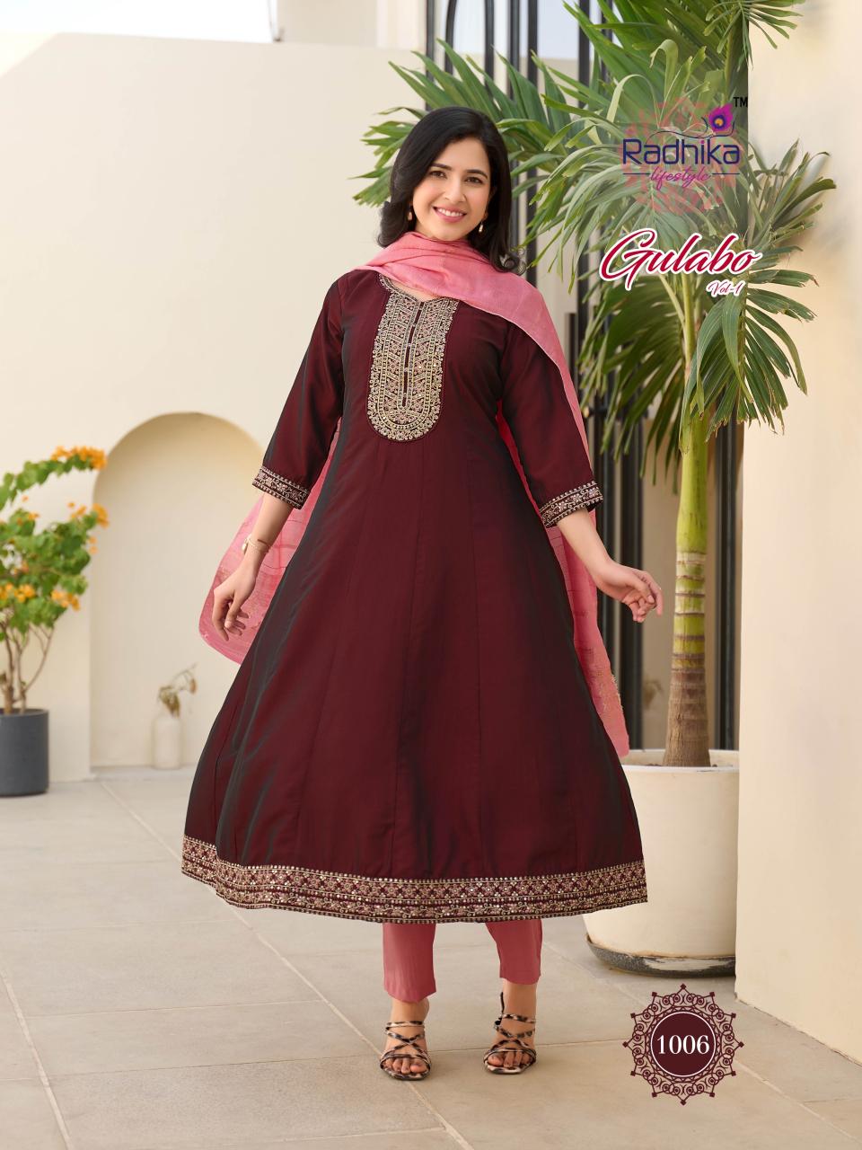 Radhika LifeStyle Gulabo vol 1 catalog wholesale designer kurtis in mumbai