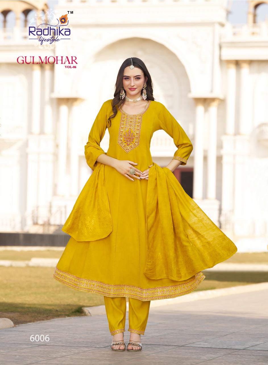 Radhika Lifestyle Gulmohar vol 6 catalog new branded kurti