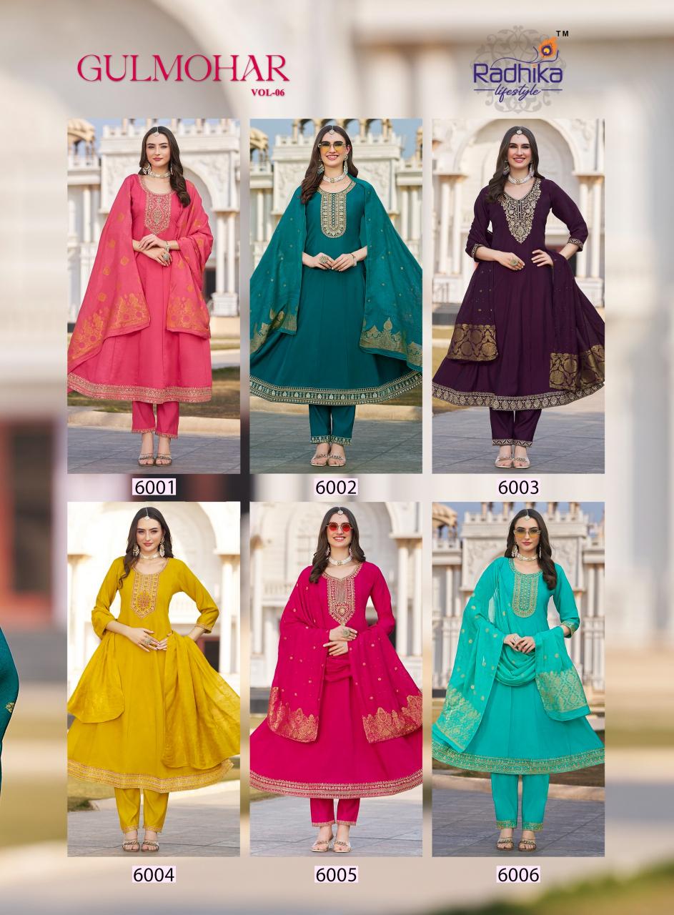 Radhika Lifestyle Gulmohar vol 6 catalog new branded kurti