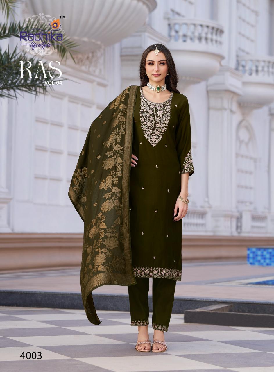 Radhika Lifestyle Raas vol 4 catalog silk kurtis wholesale