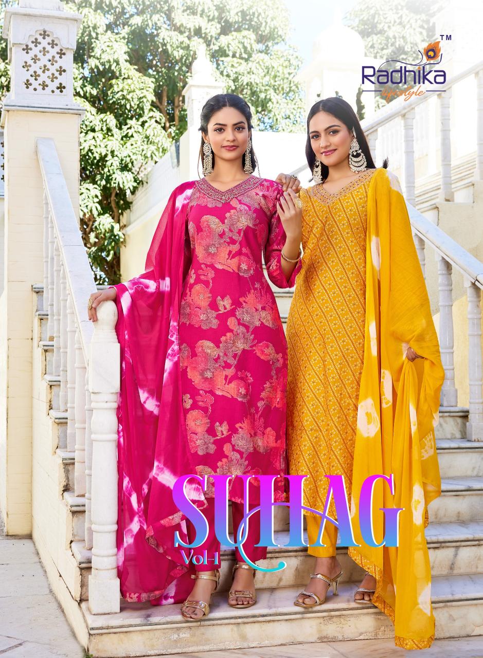 Radhika LifeStyle Suhag vol 1 catalog wholesalers of kurtis