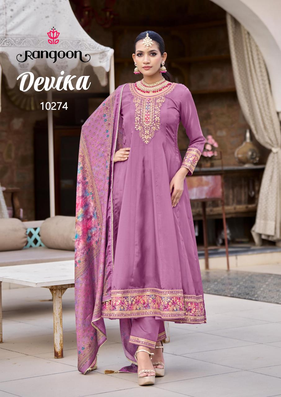 Rangoon Devika catalog anarkali kurtis 