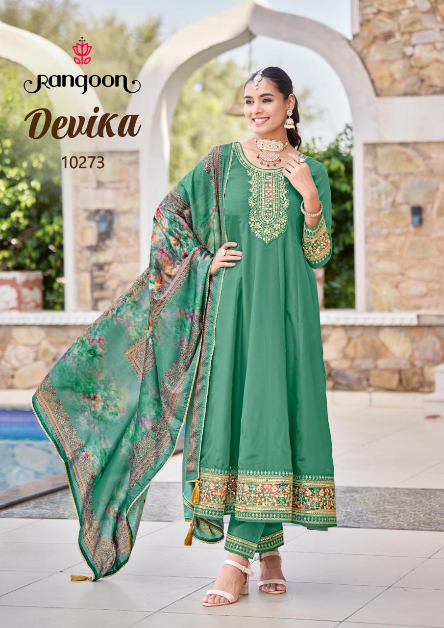 Rangoon Devika catalog anarkali kurtis 