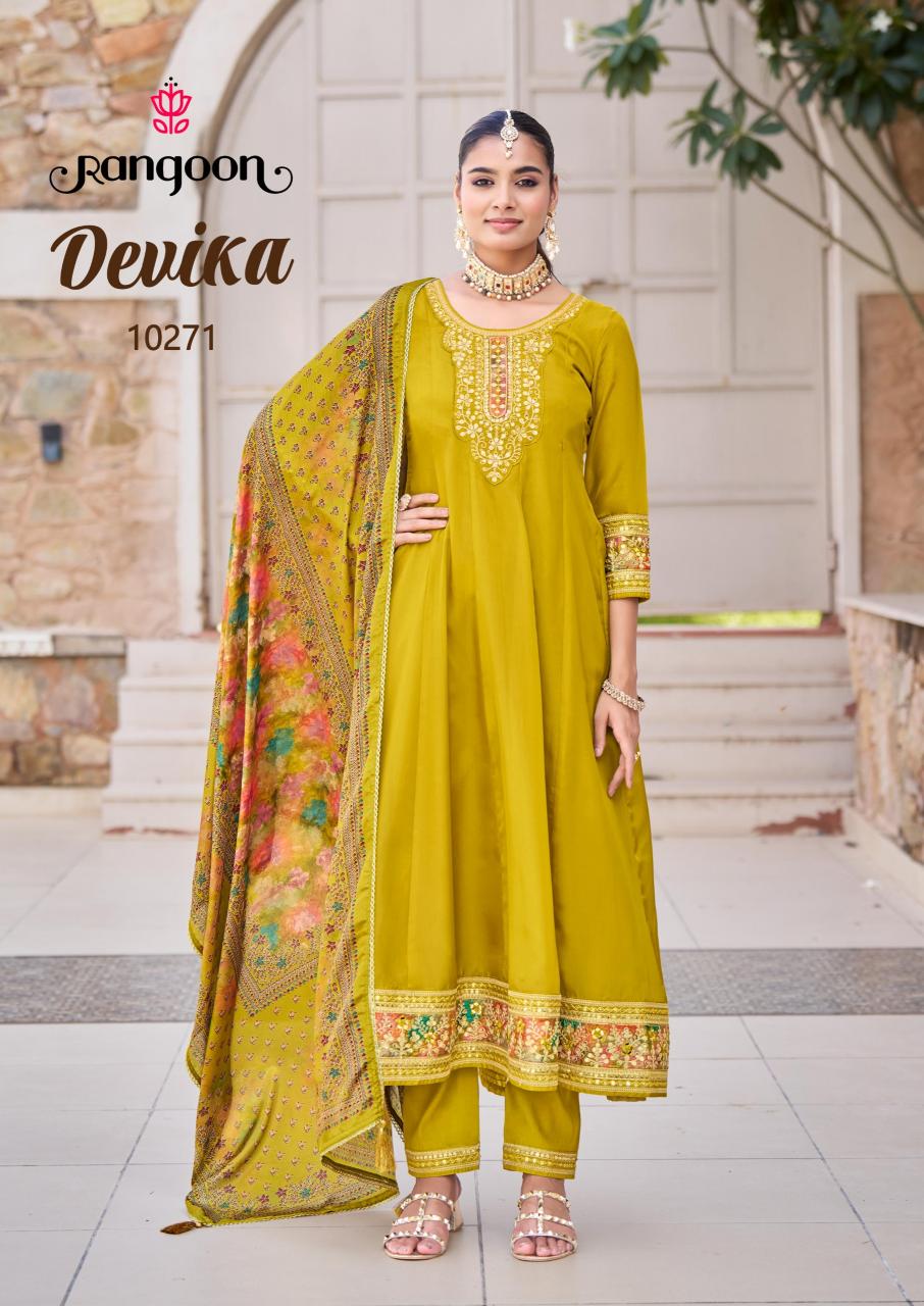 Rangoon Devika catalog anarkali kurtis 