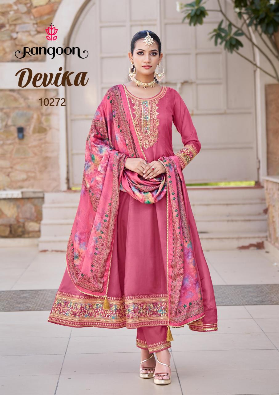 Rangoon Devika catalog anarkali kurtis 
