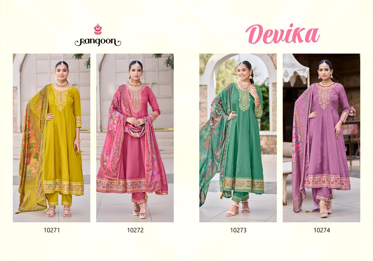 Rangoon Devika catalog anarkali kurtis 