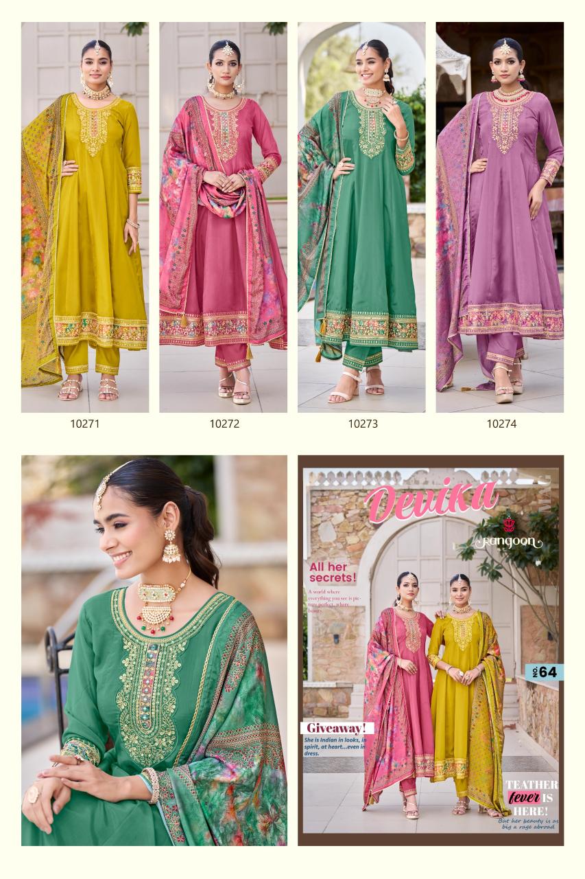 Rangoon Devika catalog anarkali kurtis 