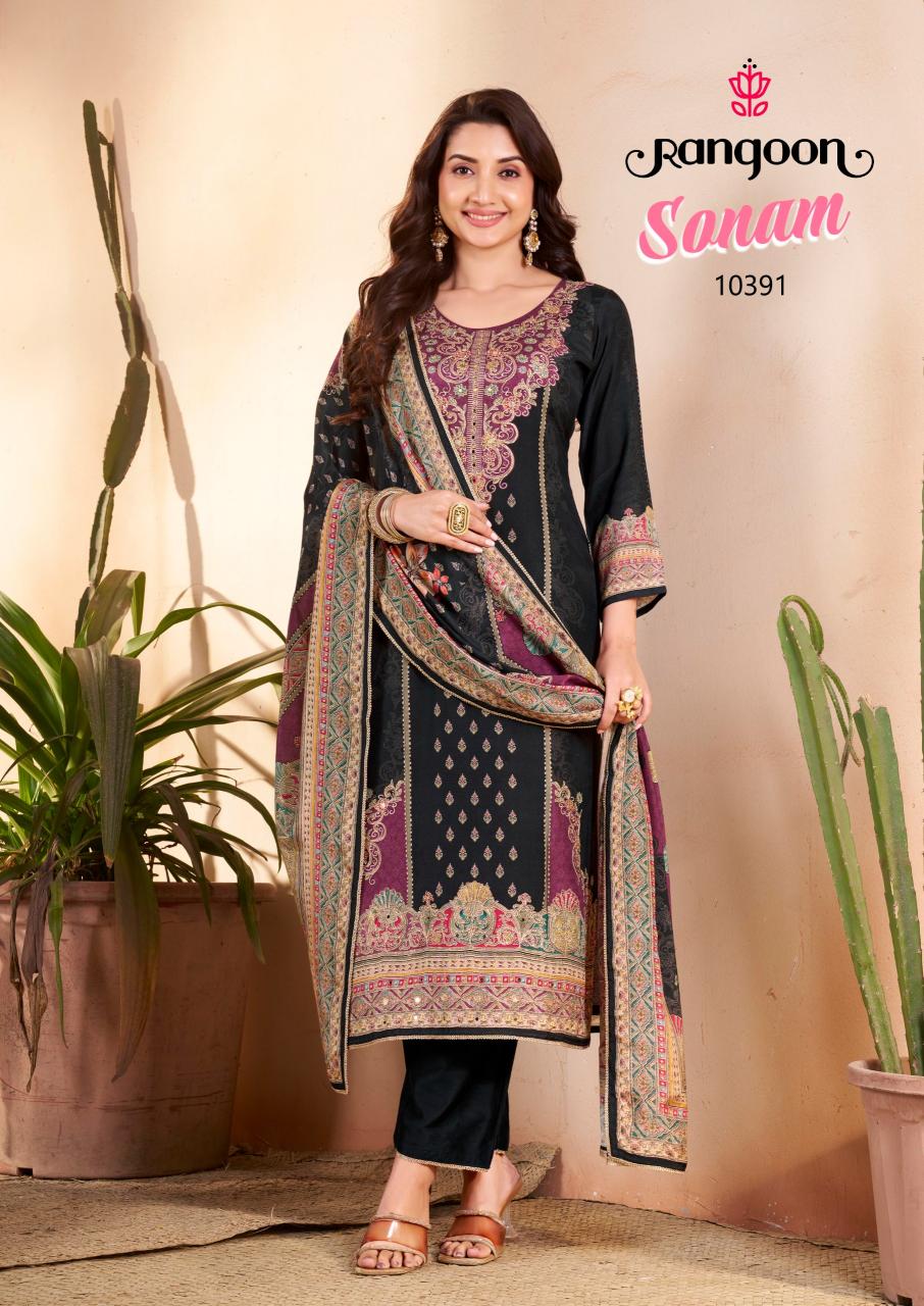 Rangoon Sonam catalog black kurtis wholesale
