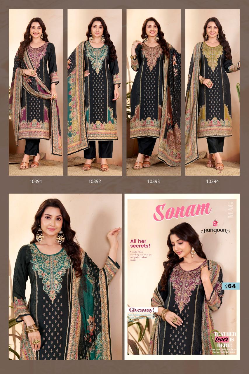 Rangoon Sonam catalog black kurtis wholesale