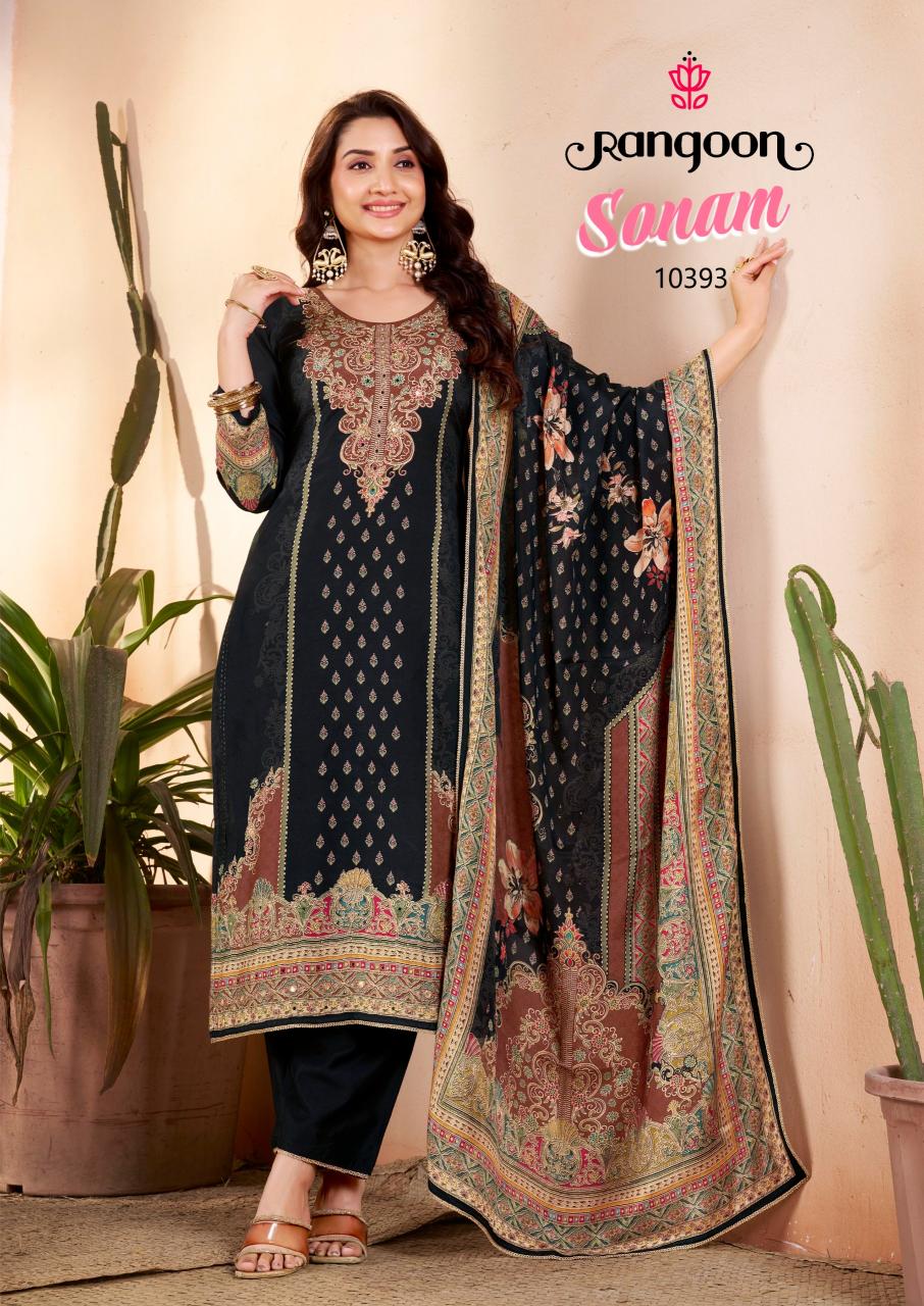 Rangoon Sonam catalog black kurtis wholesale