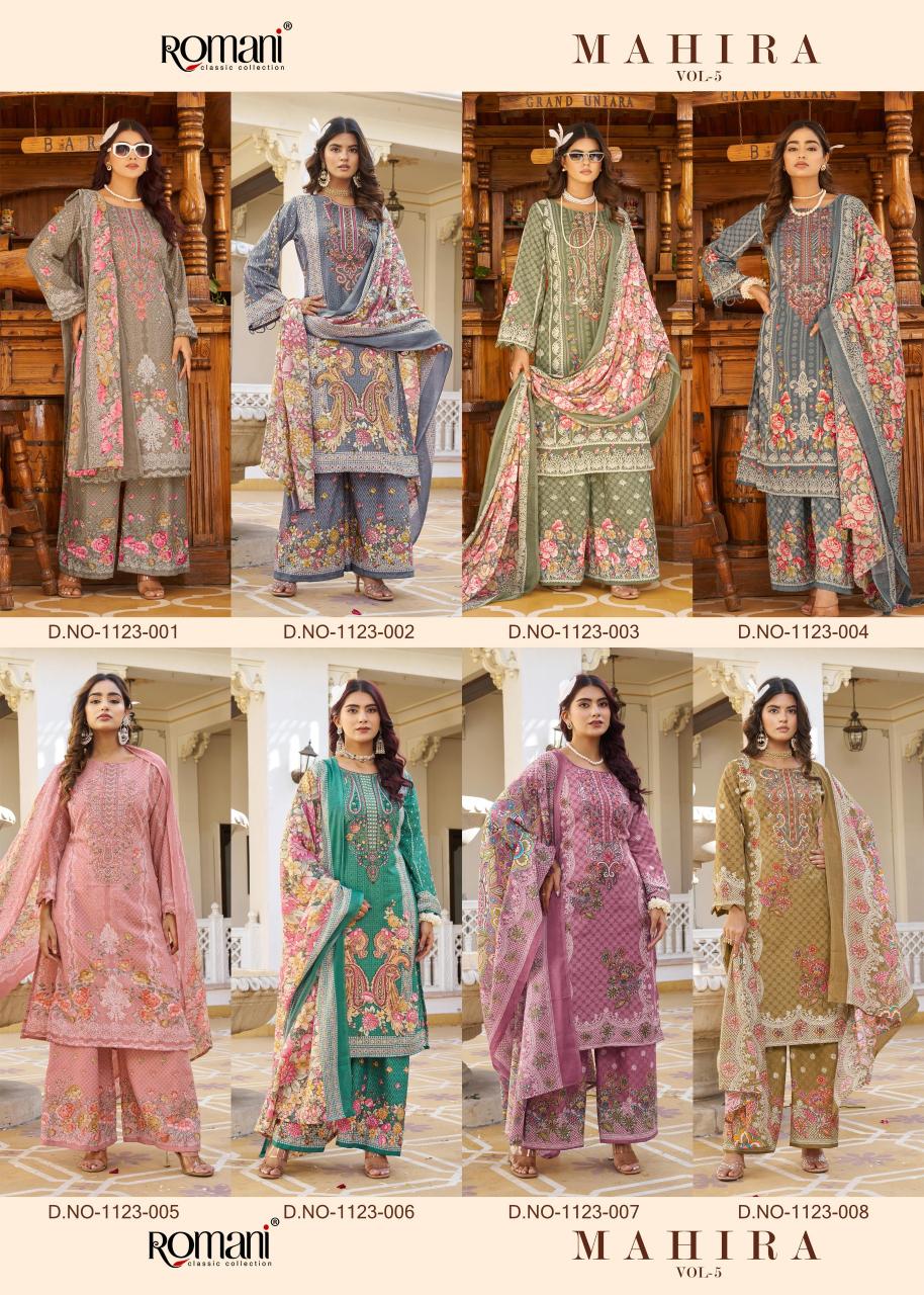Romani Mahira vol 5 Catalog wholesale dress material surat gujarat india