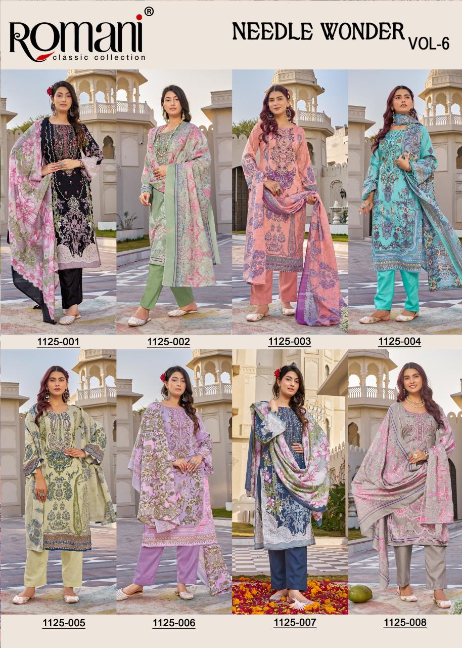 Romani Needle Wonder vol 6 catalog ladies dress material 