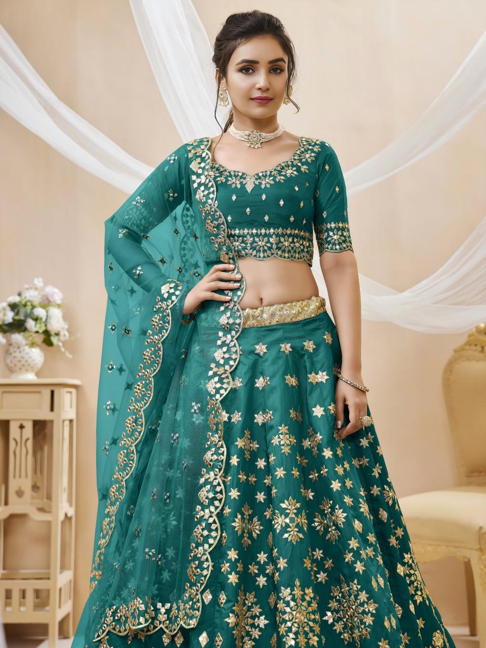 Sabella 501 Green catalog bridal lehengas online india
