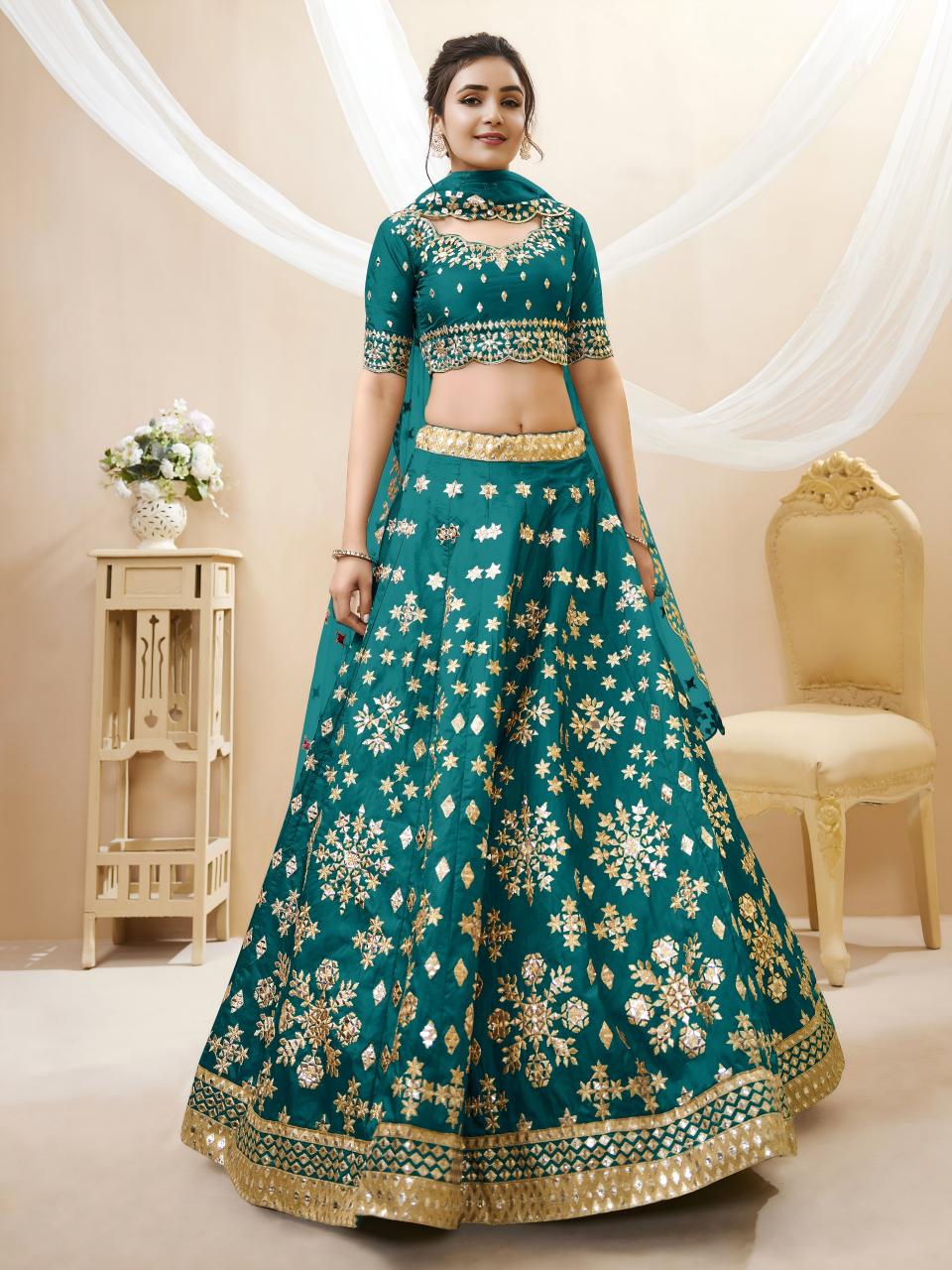 Sabella 501 Green catalog bridal lehengas online india