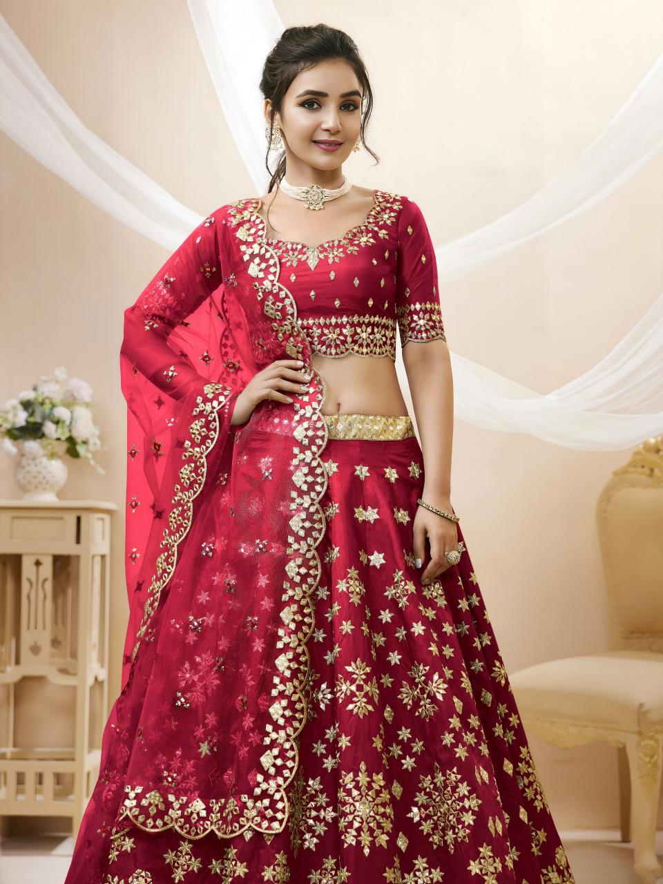 Sabella 502 Red catalog designer lehenga in india