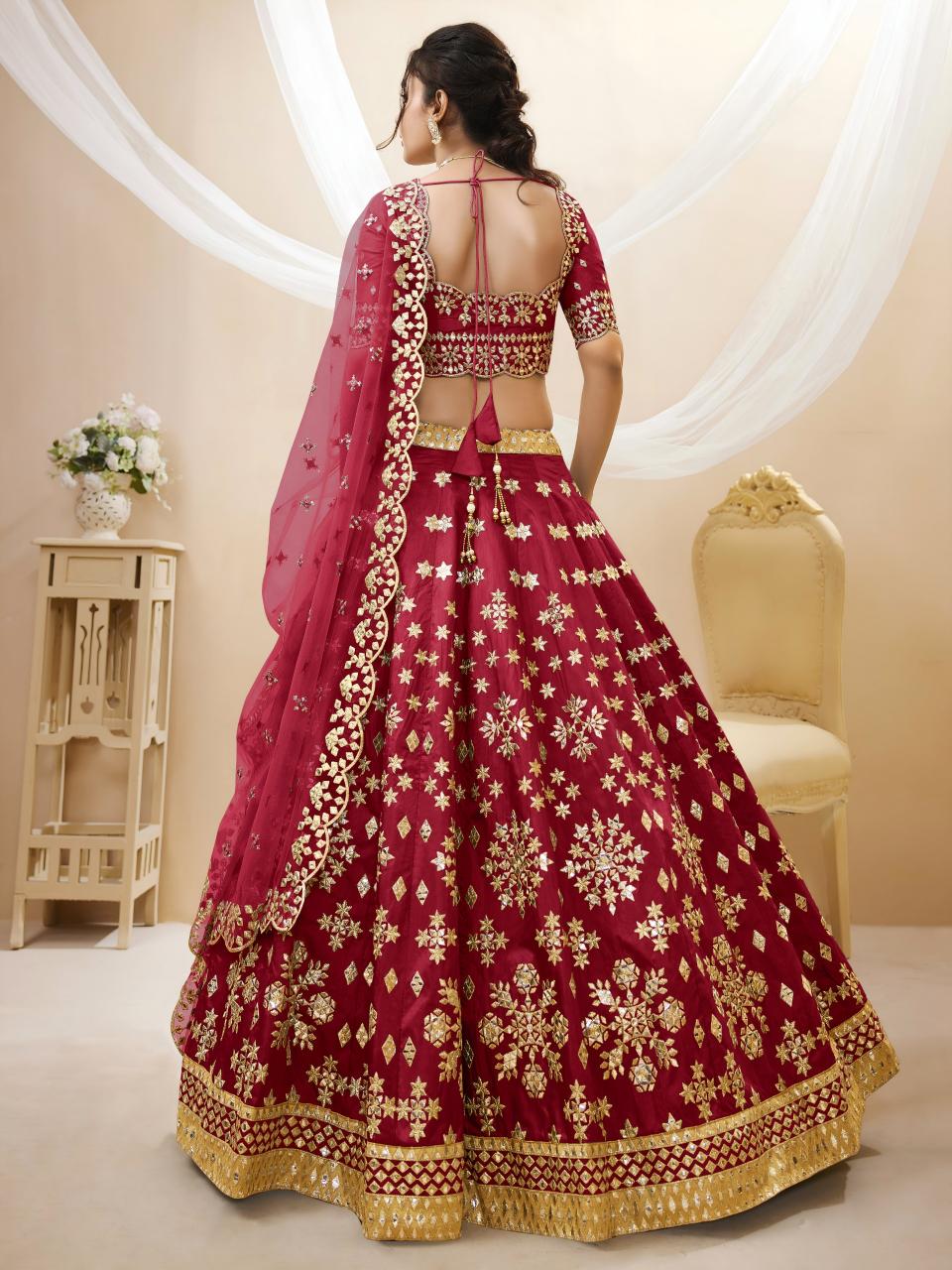 Sabella 502 Red catalog designer lehenga in india