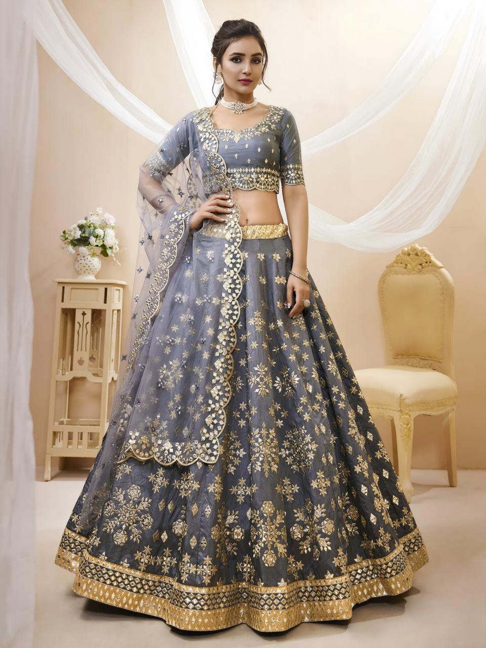 Sabella 503 Grey catalog online shopping lehenga choli with price in india