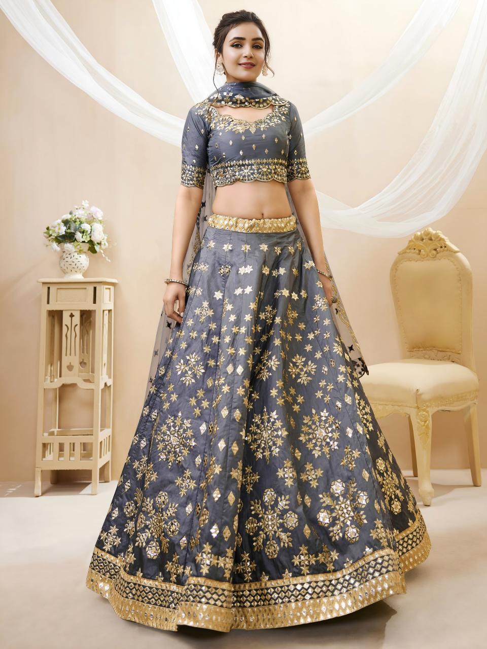 Sabella 503 Grey catalog online shopping lehenga choli with price in india