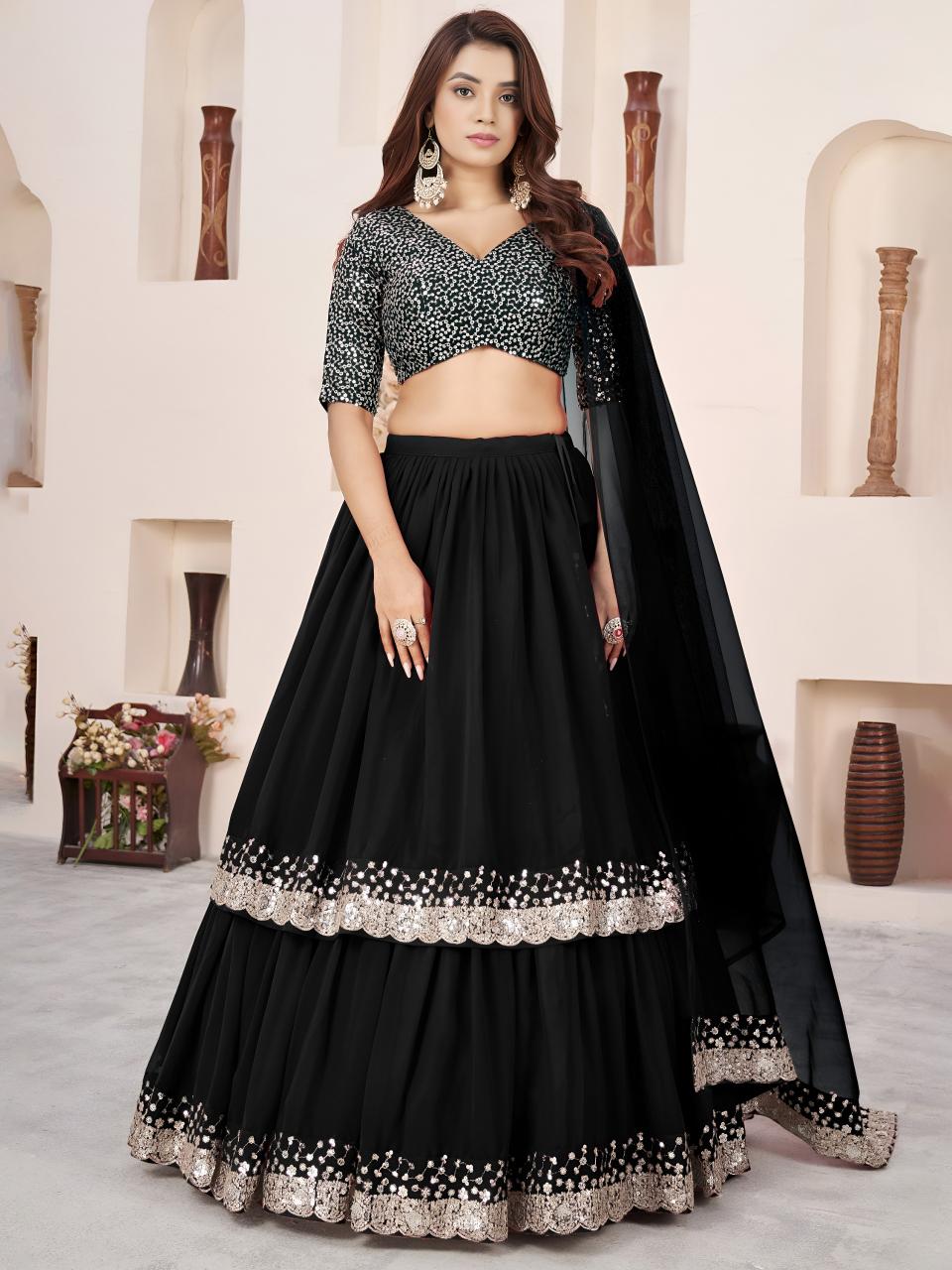 Sabella 5066 Black catalog simple lehenga online shopping with price in india