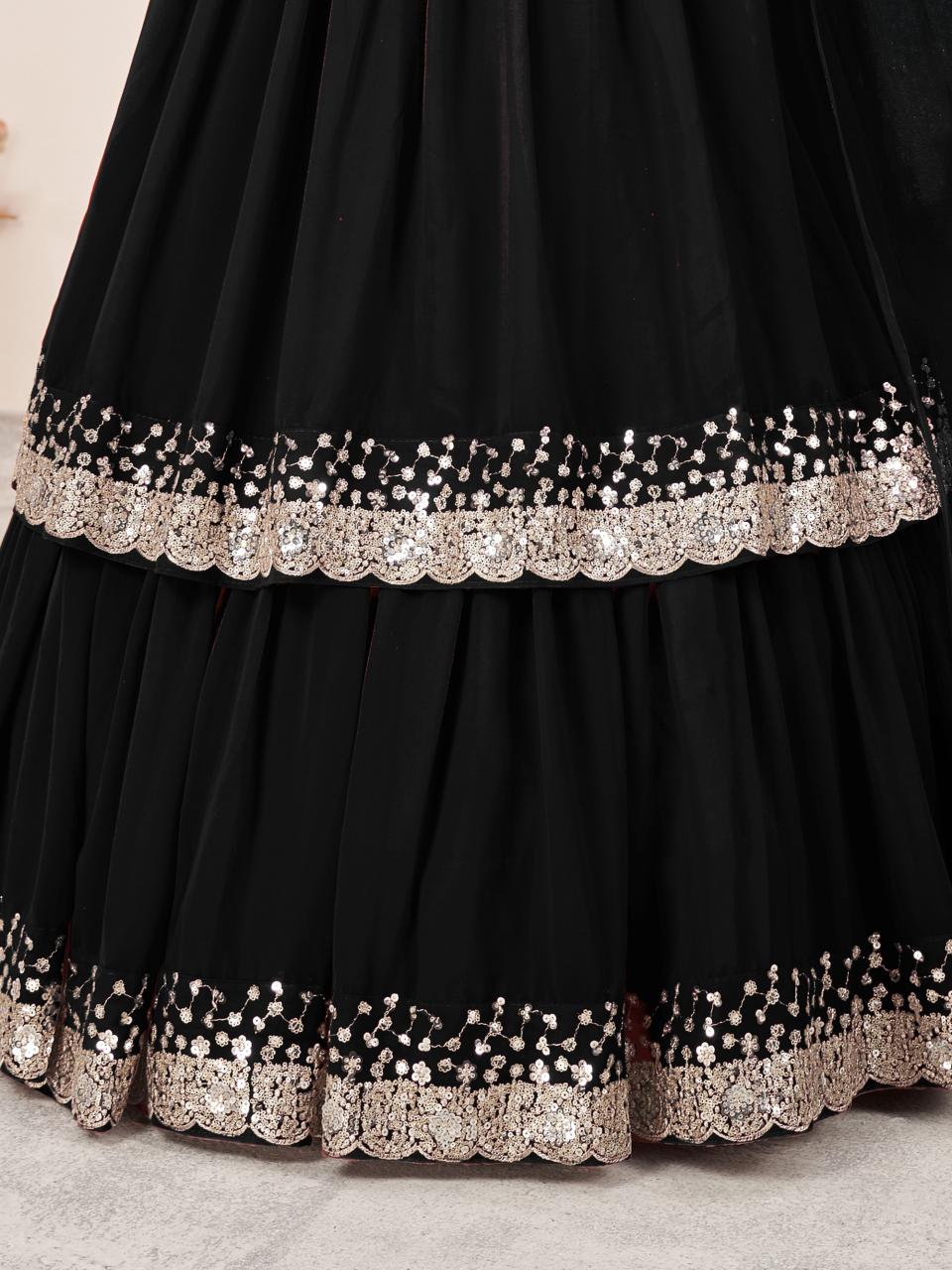 Sabella 5066 Black catalog simple lehenga online shopping with price in india